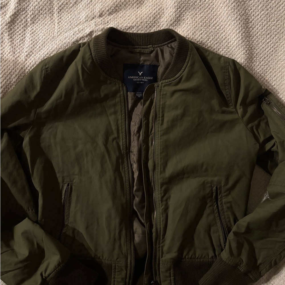 American Eagle Outfitters women’s  Khaki Bomber Jacket